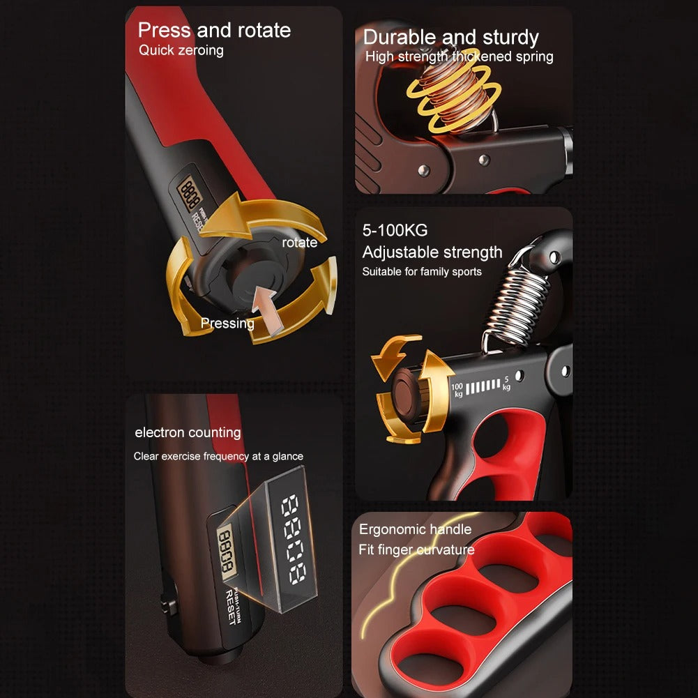 PostureFlex™ Smart Counting Hand Grip Strengthener