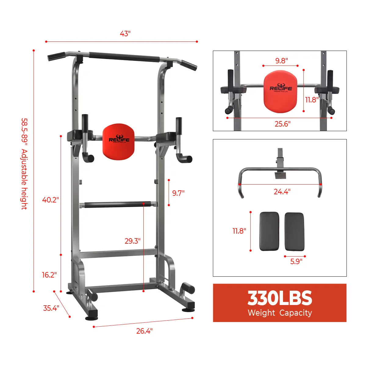 PostureFlex™ Pull Up Station for Home Gym