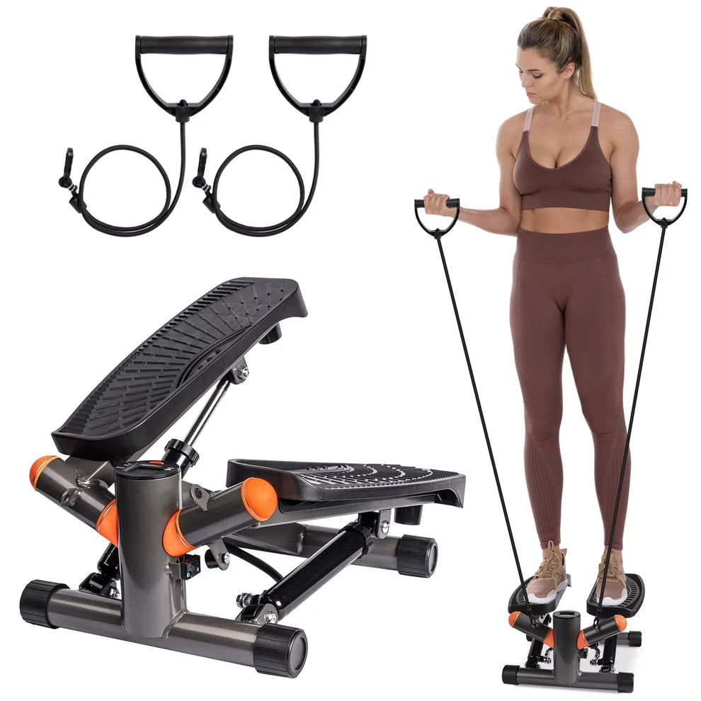 PostureFlex™ Stair Stepper Machine with Resistance Bands